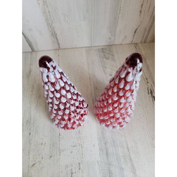 diamond star glass glitter red tree figure set home decor unique - Picture 5 of 6